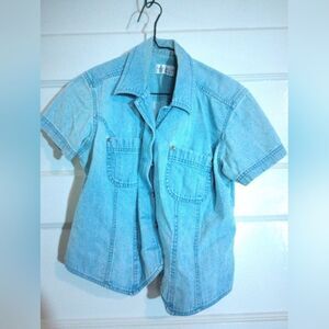 Villager sport women small denim shirt